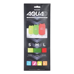 Waterproof luggage sack AQUA-D WATERPROOF PACKING CUBES OXFORD colour green/red/yellow, size OS (set)