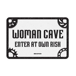 Garage plate OXFORD, size 200; 300mm, sign/digit Woman Cave, material metal