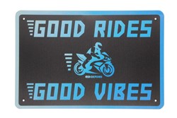 Garage plate OXFORD, size 200; 300mm, sign/digit Good Vibes, material metal