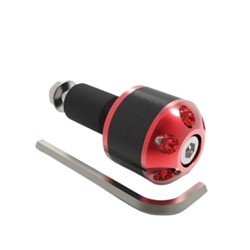 Handlebar ends CarbEnds 1 CNC 13; 18 colour Red, (for 22mm handlebars)