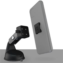 Telefono laikiklis CLIQR OXFORD (spalva juoda, montavimas prie automobilio stiklo arba prietaisų skydelio)