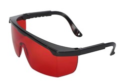 Okulary ochronne obserwacyjne, kolor szybek: czerwony, kolor: Czarny