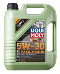 Molygen New Generation 5W30 (5L). Motoreļļa, kas veidota no netradicionālām bāzes eļļām un uz volframa bāzes veidotu pretnodiluma piedevu paketi. Piemērota Japānā un ASV ražotiem automobiļiem