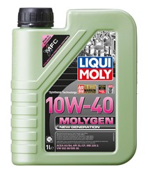 Molygen New Generation 10W40 (1L). Motoreļļa, kas veidota no netradicionālām bāzes eļļām un uz volframa bāzes veidotu piedevu paketi, kas nodrošina ļoti augstu aizsardzību pret nodilumu