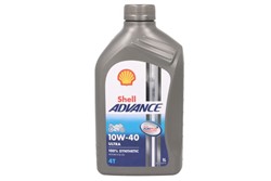 4T engine oil 10W40 SHELL ADVANCE ULTRA 1l 4T, API SN JASO MA-2 synthetic_0