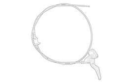Engine bonnet opening cable 24465306