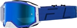 Motorcycle goggles FLY RACING ZONE PRO colour blue/white