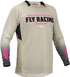 Koszulka off road FLY RACING EVOLUTION DST kolor beżowy/czarny/różowy_0
