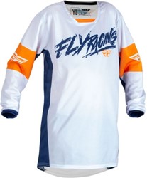 T-shirt off road FLY RACING YOUTH KINETIC KHAOS colour navy blue/orange/white