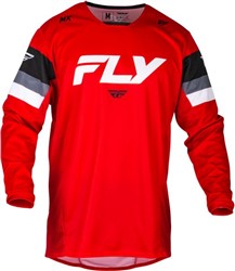 Koszulka off road FLY RACING KINETIC PRIX kolor biały/czerwony/szary