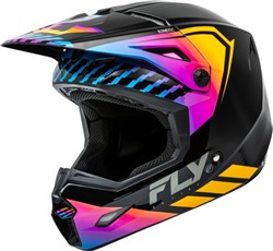 Helmet off-road FLY RACING KINETIC MENACE colour black/blue/pink/yellow