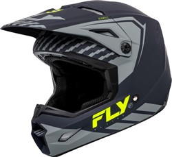 Helmet off-road FLY RACING YOUTH KINETIC MENACE colour fluo/grey/matt