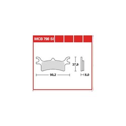 Brake pads MCB798SI TRW sinter, intended use offroad fits POLARIS_1