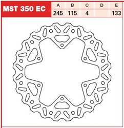 Tarcza hamulcowa MST350EC tył stała TRW 245/115/4mm/133mm_1
