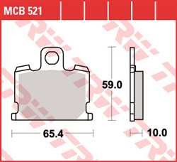 Brake pads MCB521 TRW organic, intended use offroad/route/scooters fits YAMAHA_1