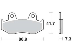 Brake pads MCB534 TRW organic, intended use offroad/route/scooters fits HONDA; PEUGEOT_1