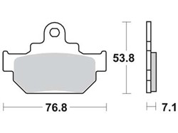 Brake pads MCB550 TRW organic, intended use offroad/route/scooters fits MAICO; SUZUKI_1