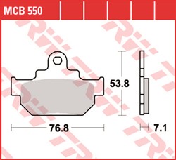 Brake pads MCB550 TRW organic, intended use offroad/route/scooters fits MAICO; SUZUKI_2