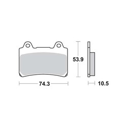 Brake pads MCB559 TRW organic, intended use offroad/route/scooters fits YAMAHA_1