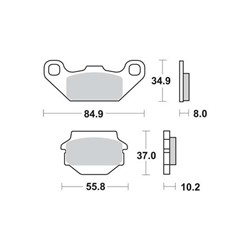 Brake pads MCB560 TRW organic, intended use offroad/route/scooters fits KAWASAKI_0