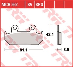 Brake pads MCB562SRQ TRW sinter, intended use racing fits HONDA_1