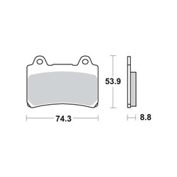 Brake pads MCB584SV TRW sinter, intended use route fits YAMAHA_2