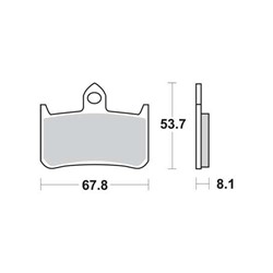 Brake pads MCB593SRQ TRW sinter, intended use racing fits HONDA_0