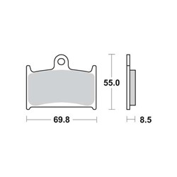 Brake pads MCB595SV TRW sinter, intended use route fits HONDA; SUZUKI; TRIUMPH_1