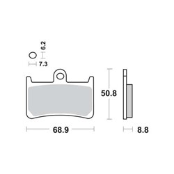 Brake pads MCB611 TRW organic, intended use offroad/route/scooters fits YAMAHA_1
