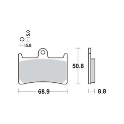 Brake pads MCB616 TRW organic, intended use offroad/route/scooters fits YAMAHA_0
