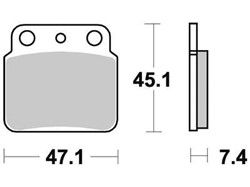 Brake pads MCB626SI TRW sinter, intended use offroad fits KAWASAKI; SUZUKI_1