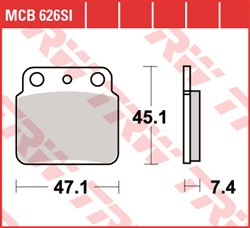 Brake pads MCB626SI TRW sinter, intended use offroad fits KAWASAKI; SUZUKI_2