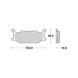 Brake pads MCB640SV TRW sinter, intended use route fits YAMAHA_1