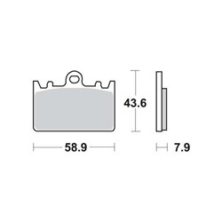 Brake pads MCB643 TRW organic, intended use offroad/route/scooters fits KAWASAKI_1