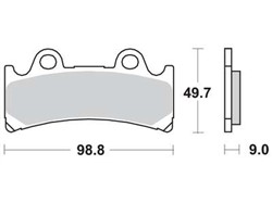 Brake pads MCB656 TRW organic, intended use offroad/route/scooters fits TRIUMPH; YAMAHA