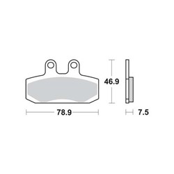 Brake pads MCB673 TRW organic, intended use offroad/route/scooters fits HONDA; SIMSON_1