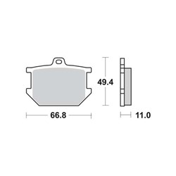 Brake pads MCB68 TRW organic, intended use offroad/route/scooters fits YAMAHA_1