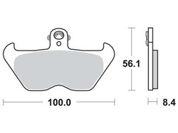 Brake pads MCB680 TRW organic, intended use offroad/route/scooters fits BETA; BMW_1