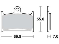 Brake pads MCB690SV TRW sinter, intended use route fits SUZUKI_1
