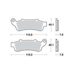 Brake pads MCB692 TRW organic, intended use offroad/route/scooters fits HONDA