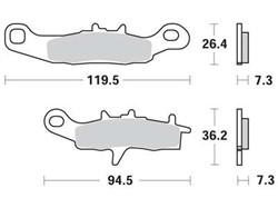 Brake pads MCB697RSI TRW sinter, intended use off-road racing