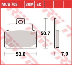 Brake pads MCB709 TRW organic, intended use offroad/route/scooters fits APRILIA_1