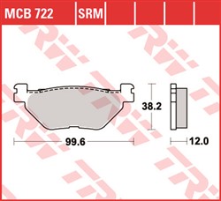 Brake pads MCB722 TRW organic, intended use offroad/route/scooters fits YAMAHA_1