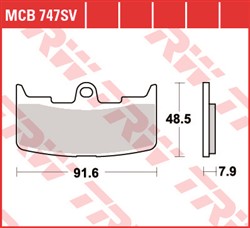 Brake pads MCB747SV TRW sinter, intended use route fits BUELL_2