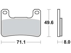 Set disk pločica, kočioni disk MCB752SRQ TRW sinter-SRQ, 49,61x71,1x8mm