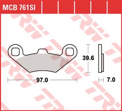 Brake pads MCB761SI TRW sinter, intended use offroad fits POLARIS_1