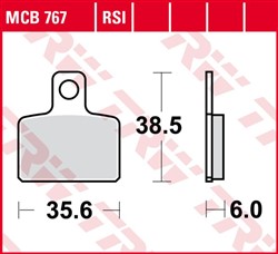Klocki hamulcowe MCB767RSI TRW sinter, przeznaczenie wyścigi offroad