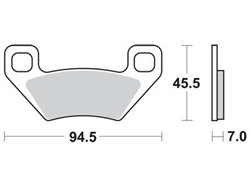 Brake pads MCB773SI TRW sinter, intended use offroad fits ARCTIC CAT; KYMCO_1