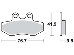 Brake pads MCB774 TRW organic, intended use offroad/route/scooters fits GILERA; MBK; PEUGEOT; PIAGGIO/VESPA; YAMAHA_1
