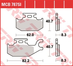 Brake pads MCB787SI TRW sinter, intended use offroad fits SUZUKI_1